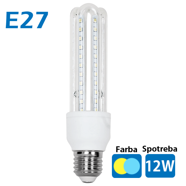 LED žiarovka T3 3U   12W E27 teplá