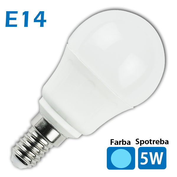 LED žiarovka A5 G45 E14 5W studená