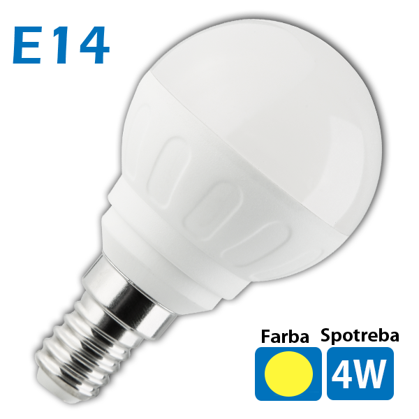 LED žiarovka A5 G45 E14 4W teplá