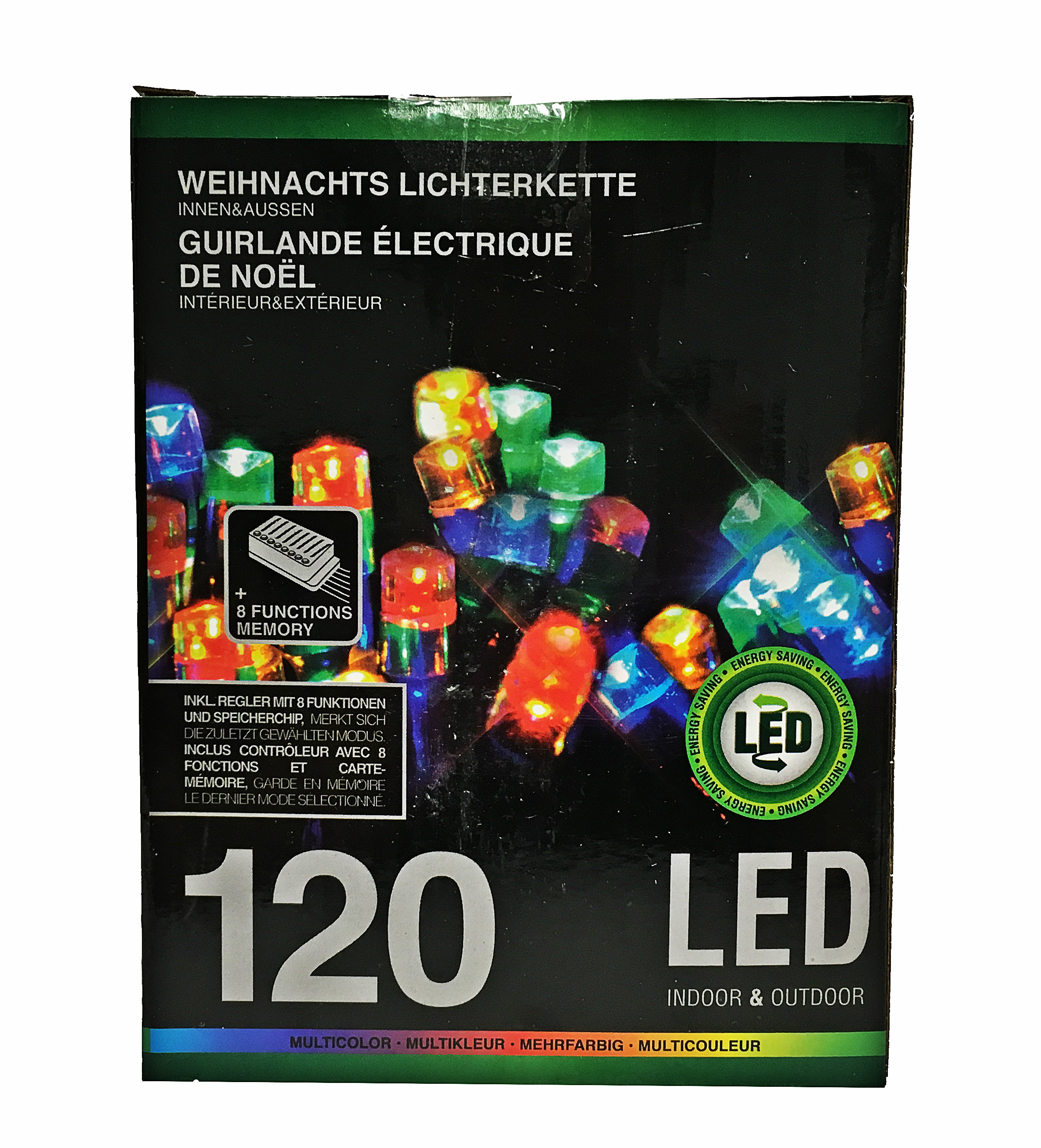 LED vianočné osvetlenie –Farebné 120 LED Prepínacie