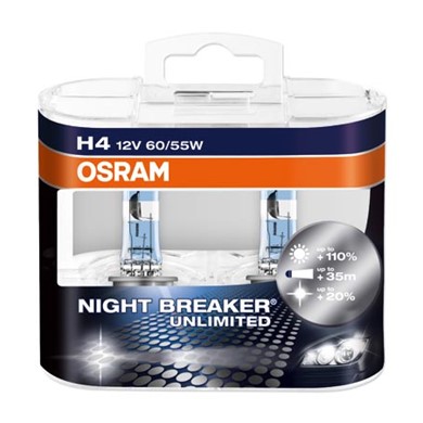 OSRAM NIGHT BREAKER® UNLIMITED H4 Duo Box