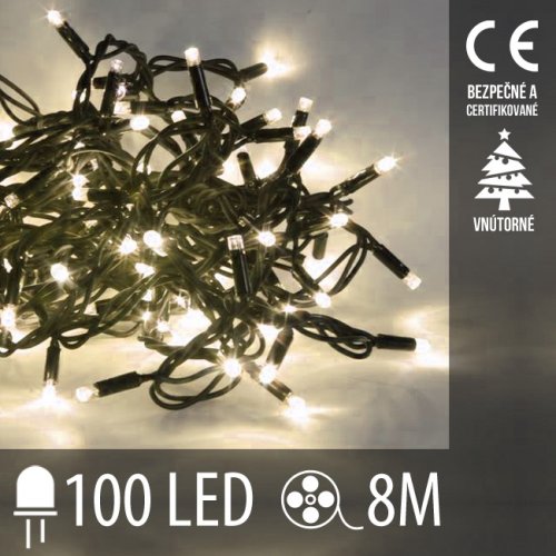 Vianočná reťaz LED 100 LED - teplá biela