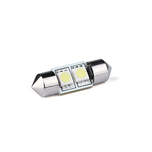 LED auto žiarovka C5W 2 SMD 5050 31mm studená