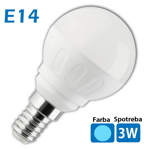 LED žiarovka A5 G45 E14 3W studená