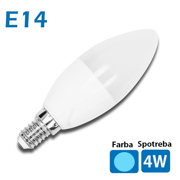 LED žiarovka A5 C35 E14 4W studená