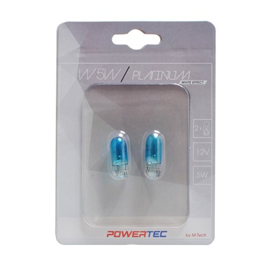 Powertec W5W T10 12V 5W WEGDE Platinum white effect blister