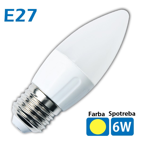 LED žiarovka 14x SMD 2835 E27 6W teplá