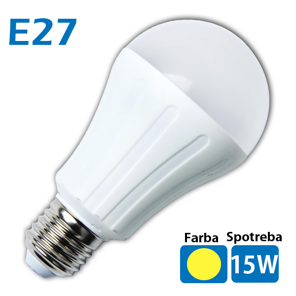 LED žiarovka 26x SMD 5050 E27 15W teplá