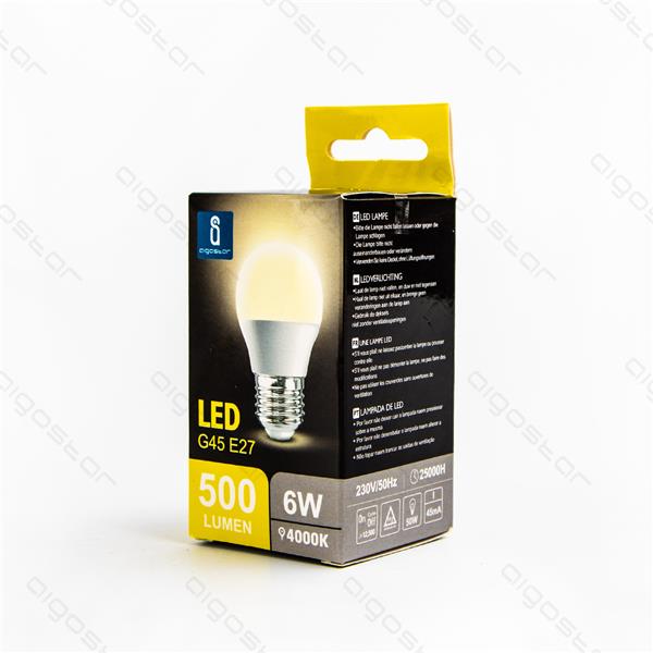 LED žiarovka E27 6W 4000K - neutrálna biela