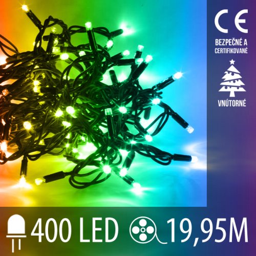 Vianočná reťaz LED vnútorná 400 LED - multicolor